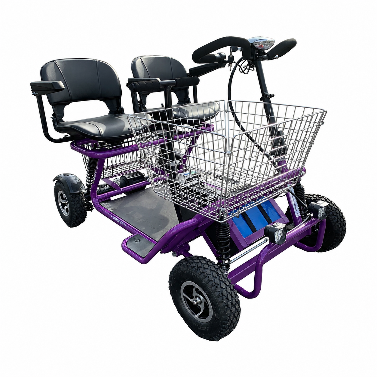 RMB e-Quad XL in purple, front angle